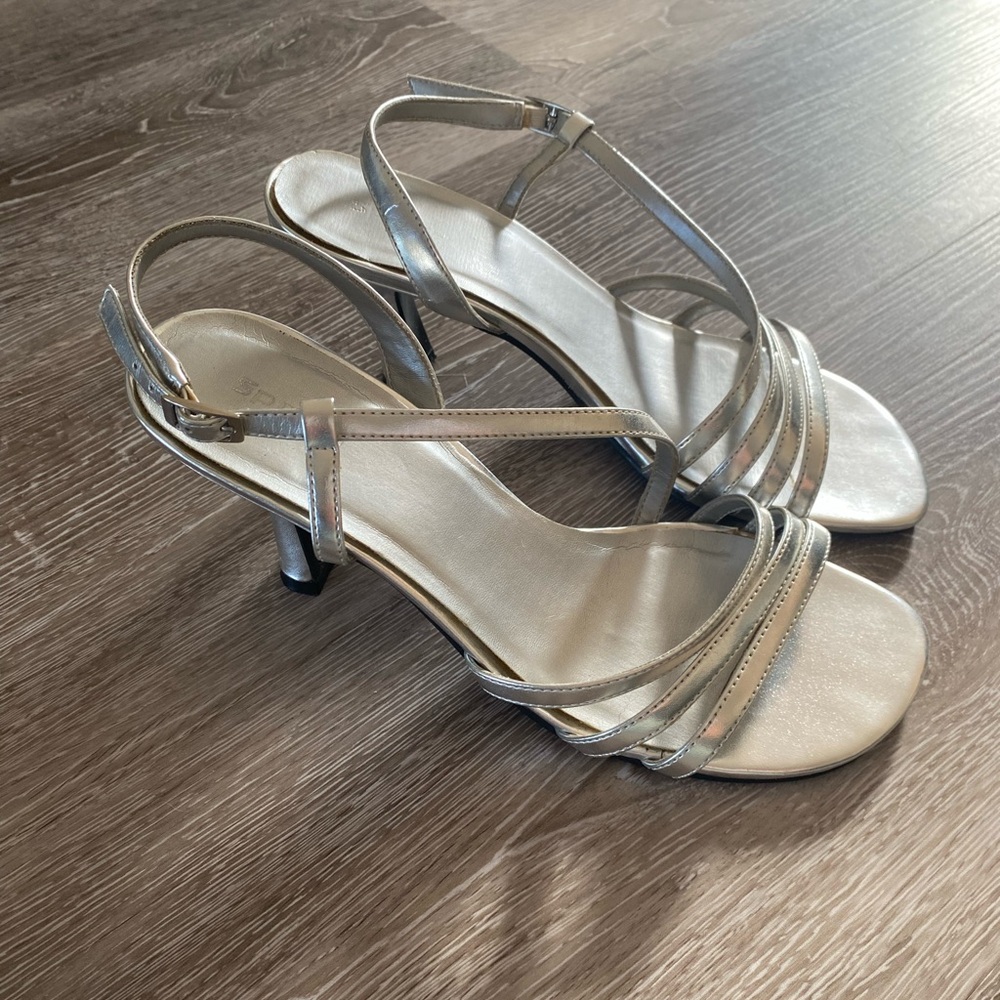 Call It Spring Metallic Silver Heels